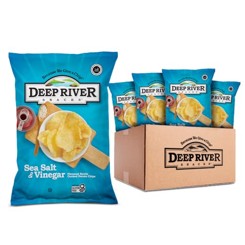 12 Pack Deep River Sea Salt Vinegar Kettle Chips