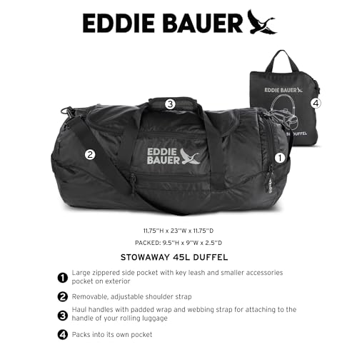 Eddie Bauer 45L Packable Duffel Bag - Dark Smoke