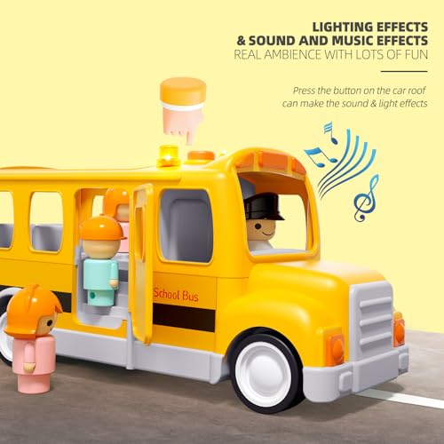 School Bus Toy with Light and Sound for Kids