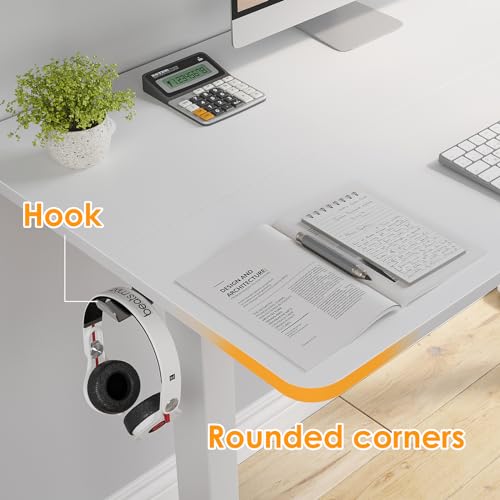 Electric Standing Desk with Memory Preset 48 x 24 Inches Sit Stand up Desk Adjustable Height Desk Home Office Computer Workstation