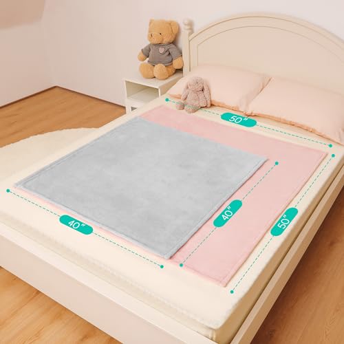 LITTLE SPUD Baby Blankets, Baby Blanket for Girls and Boys, Soft Milky Plush Blankets for Newborns and Toddlers, 40x40 Inch Large Square Baby Blanket, Perfect Newborn Gifts, Pink