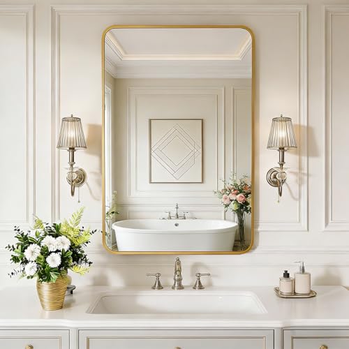 30-Inch Metal Framed Bathroom Vanity Mirror