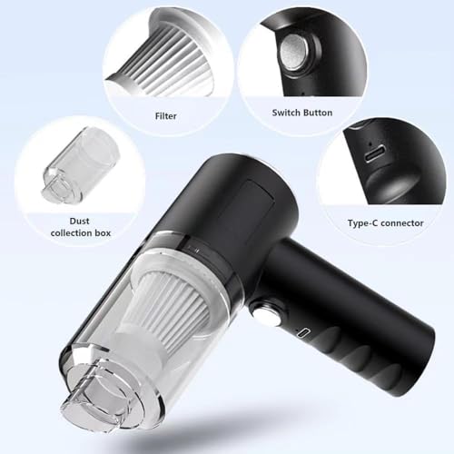 2-in-1 Wireless Handheld Mini Vacuum Cleaner
