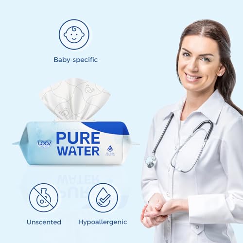384 Count Hypoallergenic Baby Wipes for Sensitive Skin