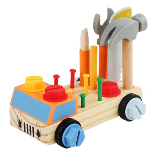 Wooden Montessori Tool Car Set STEM Toy for Toddlers