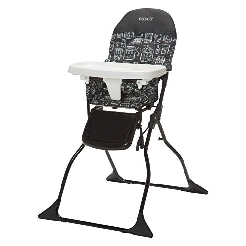 Cosco Simple Fold High Chair with 3-Position Tray (Elephant Squares)