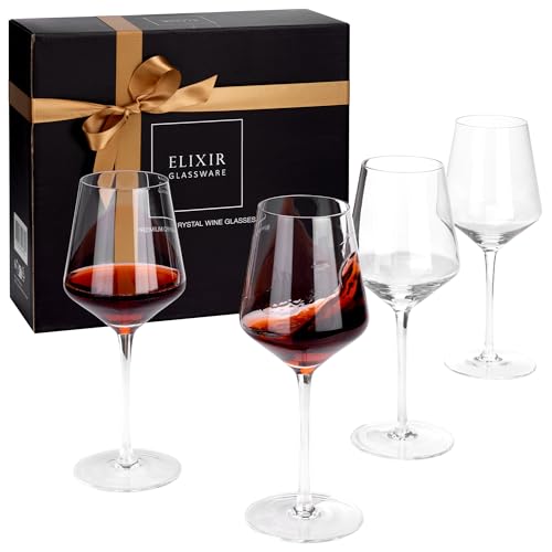 4 Pack Crystal Red Wine Glasses
