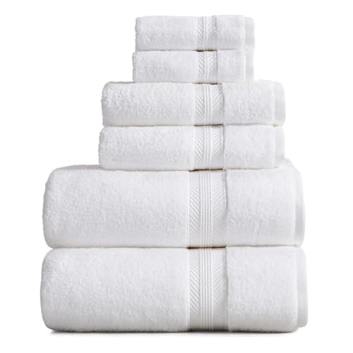 6 Piece Quick Dry Cotton Bath Towel Set