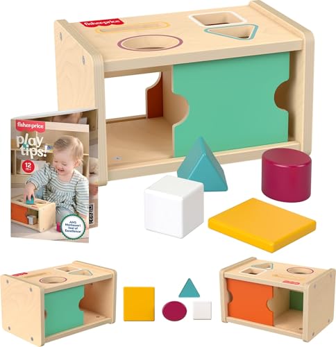 Fisher-Price Montessori Wooden Object Permanence Box Toy