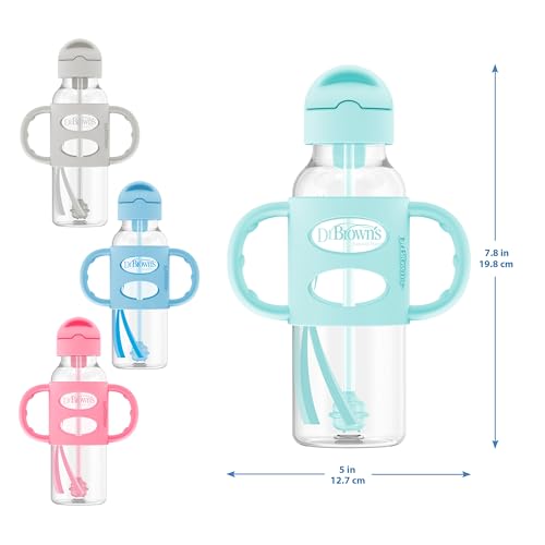 Dr. Brown's Spill-Proof Sippy Straw Bottle 8 oz