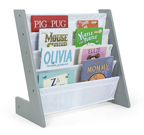 Humble Crew 4-Tier Kids Sling Bookshelf Organizer
