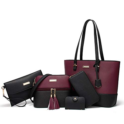 Satchel Shoulder Tote Handbag with Wallet