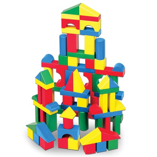 100 Piece Melissa & Doug Wooden Building Blocks Set