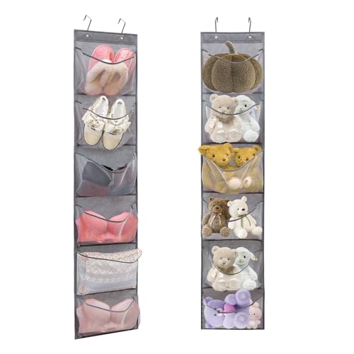 2 Pack Over Door Hanging Shoe and Toy Organizer