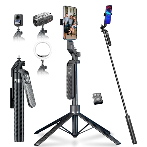 70-Inch Extendable Phone Tripod with Wireless Remote
