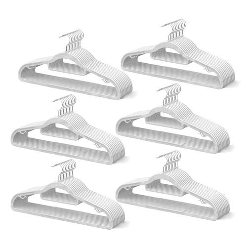 60 Pack Thin Non Slip Space Saving Hangers