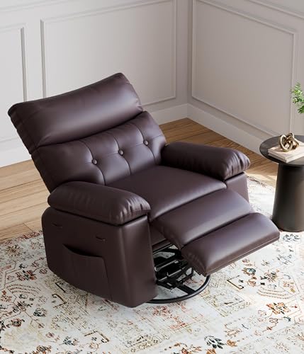 Oversized Wide Rocker Swivel Recliner Chair for Adults