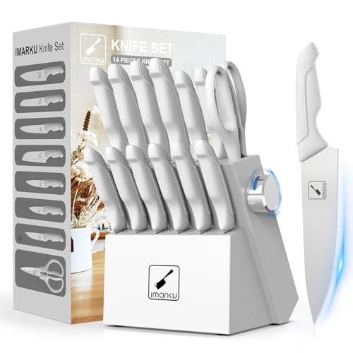Kitchen Knife Set with Block, Dishwasher Safe, Essentials