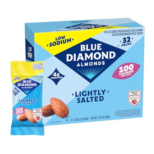 32 Pack Blue Diamond Low Sodium Almond Snack Packs (OK)