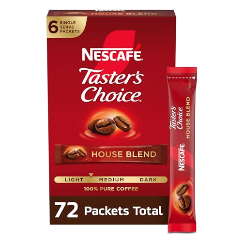 72 Pack Taster's Choice Instant Coffee Packets House Blend