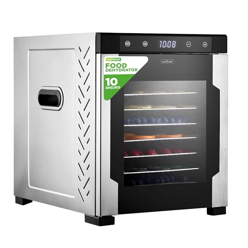 900W Stainless Steel 10-Tray Food Dehydrator