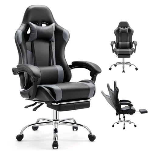 Ergonomic Reclining Gaming Office Chair with Footrest