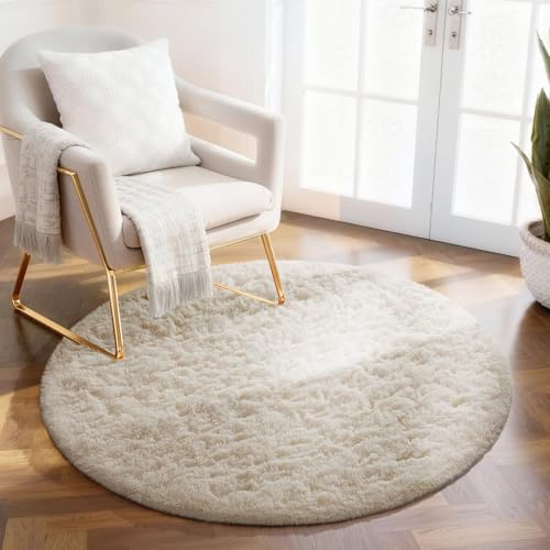 Ophanie Fluffy Shag Round Area Rug