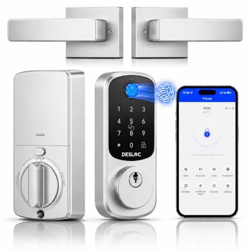 Fingerprint Smart Door Lock with Lever Handles