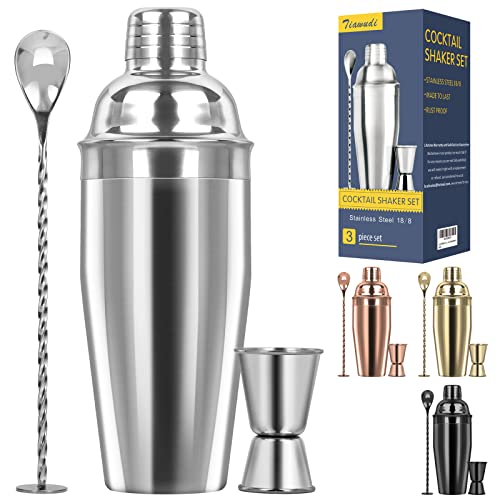 24oz Cocktail Shaker Set with Strainer and Jigger