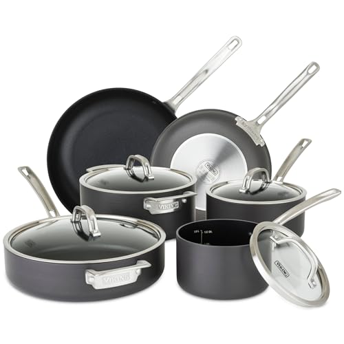 10 Piece Viking Hard Anodized Nonstick Cookware Set