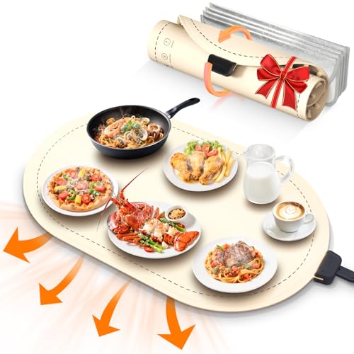 Adjustable Electric Food Warming Mat with Timer
