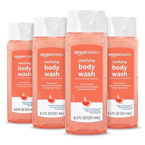 4 Pack Amazon Basics Salicylic Acid Body Wash