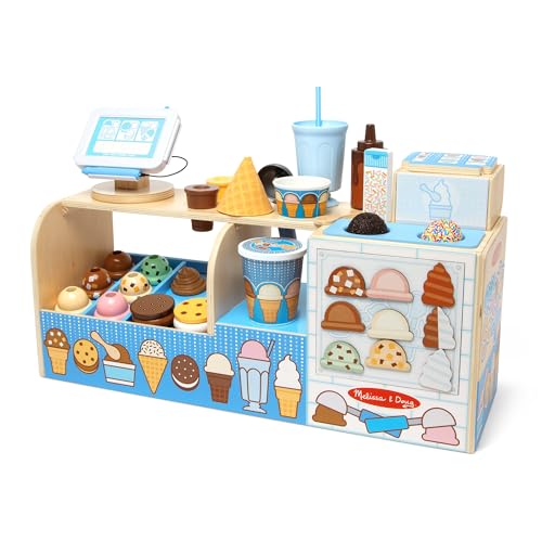 Melissa & Doug Wooden Ice Cream Shop Playset