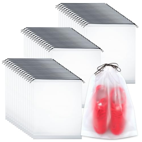 50 Pack Travel Drawstring Shoe Bags