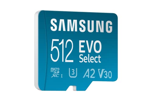512GB SAMSUNG EVO Select Micro SD Card with Adapter