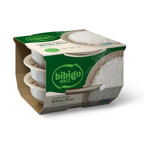 3 Pack Bibigo Microwavable Korean Sticky White Rice