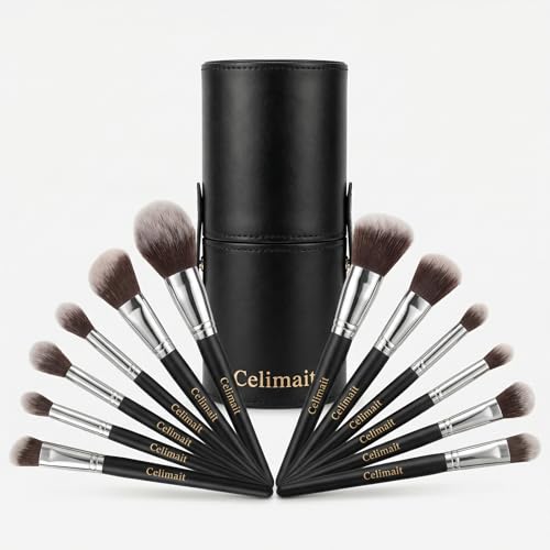 12 Piece Makeup Brush Set with Case