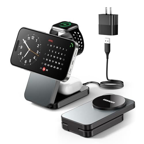 3 in 1 Foldable Wireless Charger for iPhone, AirPods, Watch