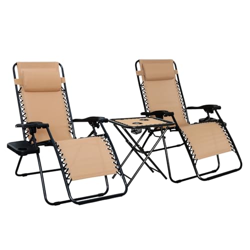 2 Pack Amazon Basics Zero Gravity Patio Lounge Chairs