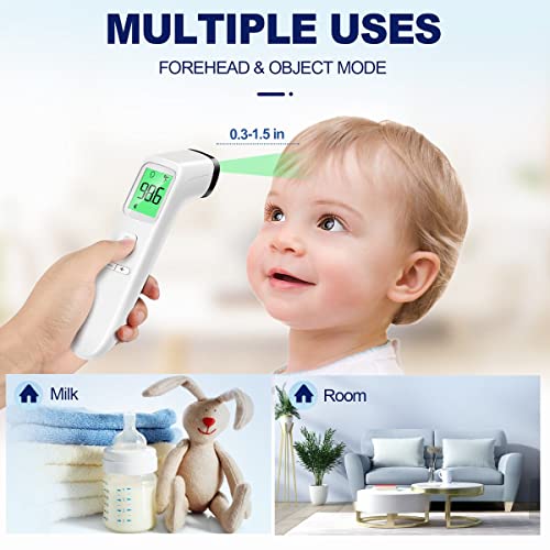 No-Touch Thermometer for Adults and Kids, Digital Accurate Thermometer with Fever Alarm, 1 Second Fast Result, FSA Eligible, Easy to use, 2 in 1 Mode Health Care Thermometer