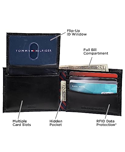 Tommy Hilfiger Slim Bifold Leather Wallet with ID