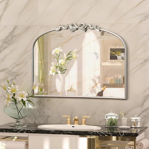 Vintage Arched Bow Vanity Wall Mirror