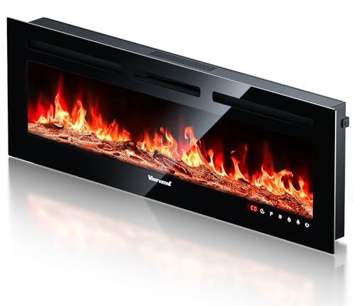 50 Inch Electric Fireplace Heater with Remote Control
