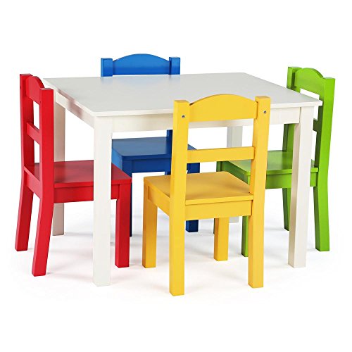 Humble Crew Kids Wooden Table and 4 Chairs Set