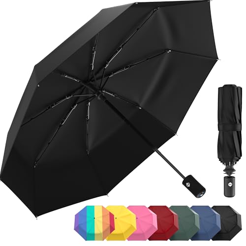 Rain-Mate Windproof Compact Travel Umbrella Auto Open Close