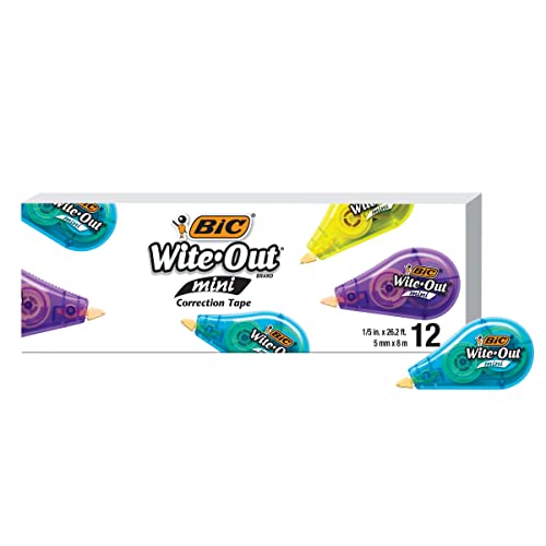 12 Pack BIC Wite-Out Mini Correction Tape