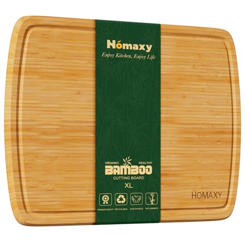 Extra Large Bamboo Cutting Board with Juice Groove