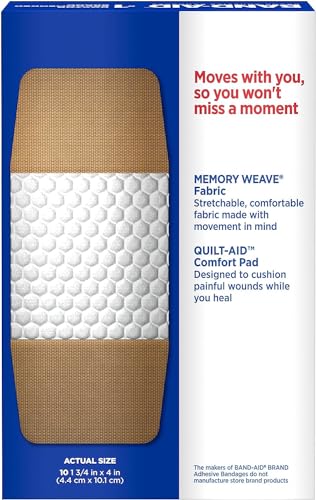 Band-AID Flexible Fabric Bandages, Extra Large 10 ea (Pack of 2)