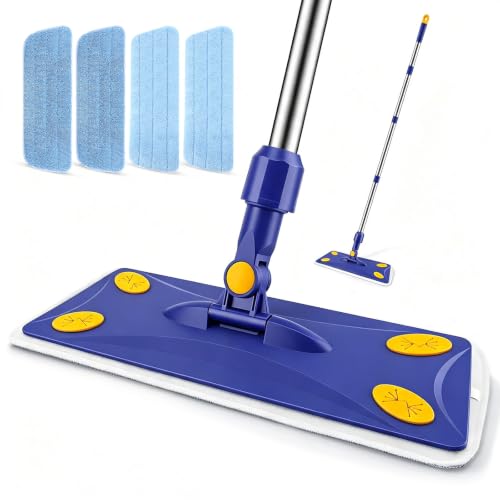 EZKEY Microfiber Flat Mop for Hardwood Floors