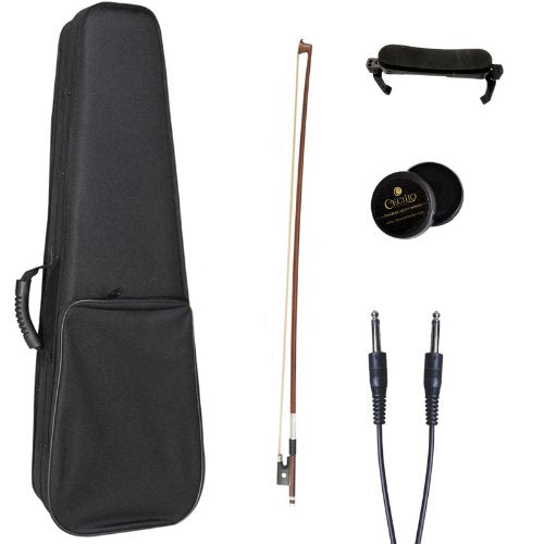 Cecilio 4/4 CVNAE-330 Ebony Fitted Acoustic/Electric Violin in Antique Varnish (Full Size)